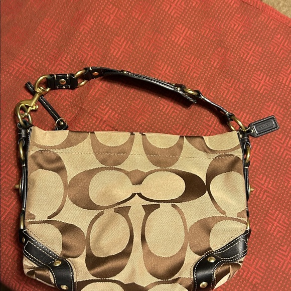 Coach Tan and Brown Shoulder Bag - Picture 1 of 16